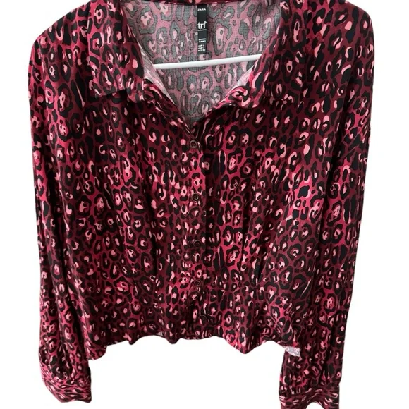 Zara women’s top NWOT animal print size large - Picture 5 of 16